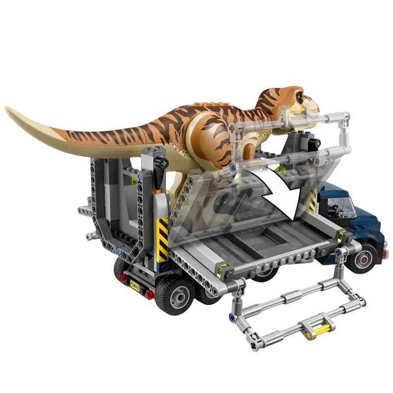 Compatible MOC Brick Sets Dinosaur Series Building Blocks T. rex Transport Car Truck MOC World Park Toys for Kids Gifts XJ250702