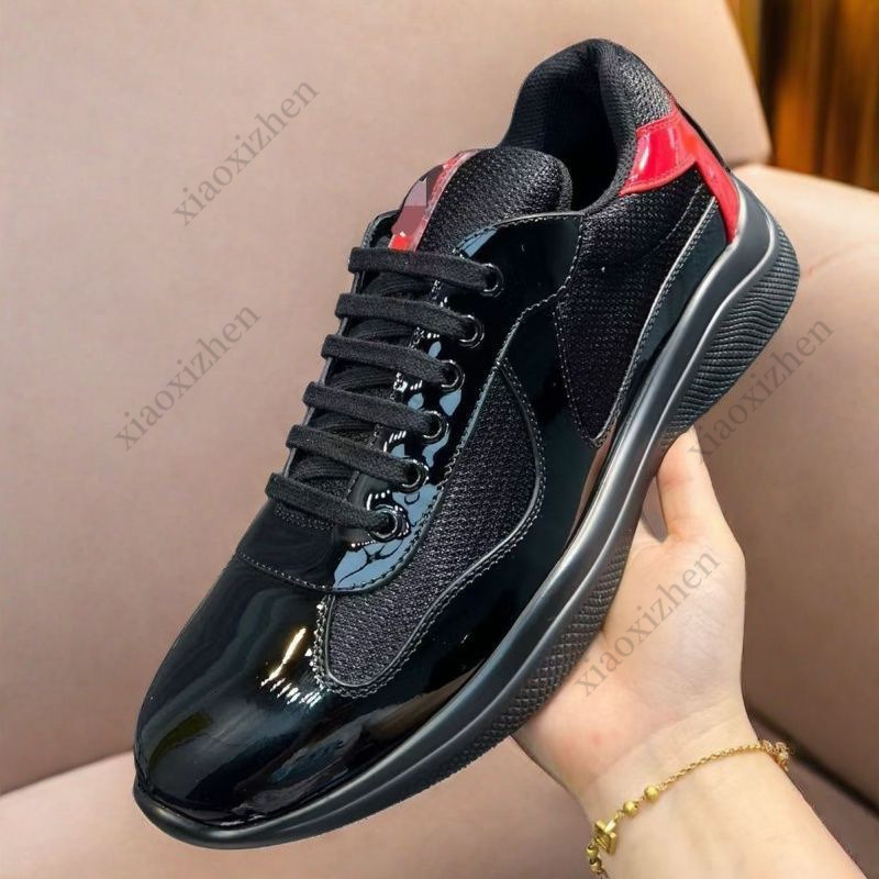 High-End Couple Fashion Men's designer shoes Casual Sports Sneakers Low-Top Breathable White Shoes Patent Leather Men's Shoes Women's s