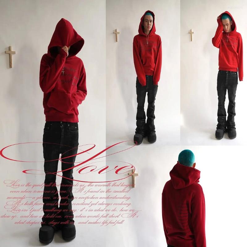 Men's Hoodies Hoodie Gothic Script Text Women's Black Pullover Sweatshirt Emo Grunge Hoody Literary Quote Streetwear Outfit Oversize