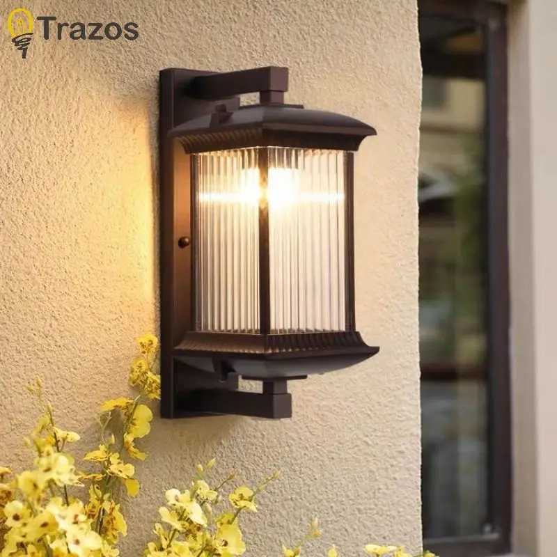 Aisle Wall Light Outdoor Garden Courtyard Exterior Wall Corridor Balcony Light Modern New Chinese Villa Door Light Wall Light XJ250624