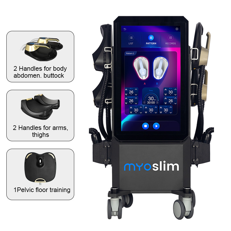 Myoslim Upgraded Non-invasive EMS Body Shaping Machine 4/5 Handle 200HZ Electromagnetic Muscle Training Fat Reduction High-end Machine NEW