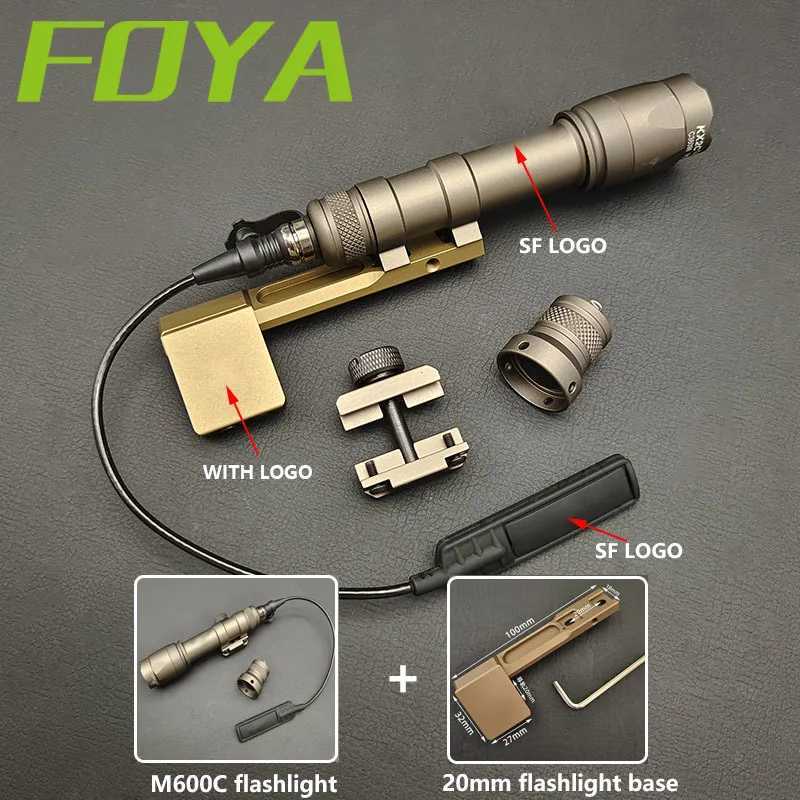Airsoft SF M600 M600C M300C M300A Scout LED Flashlight 600LM Tactical Hunting Gun Weapon Light High Lumen Pressure Switch XJ250701