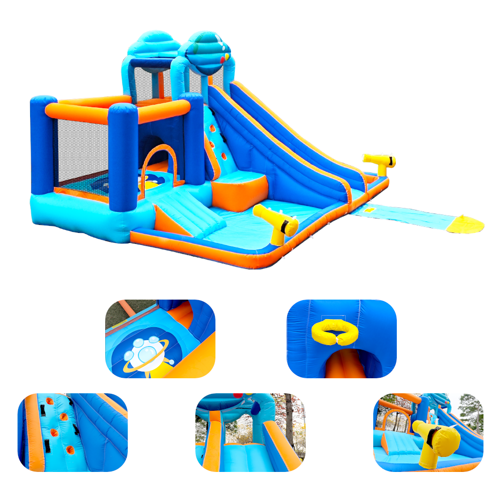 Outdoor Adventure: Alien Themed Obstacle Course with Rock Climb & Slides
