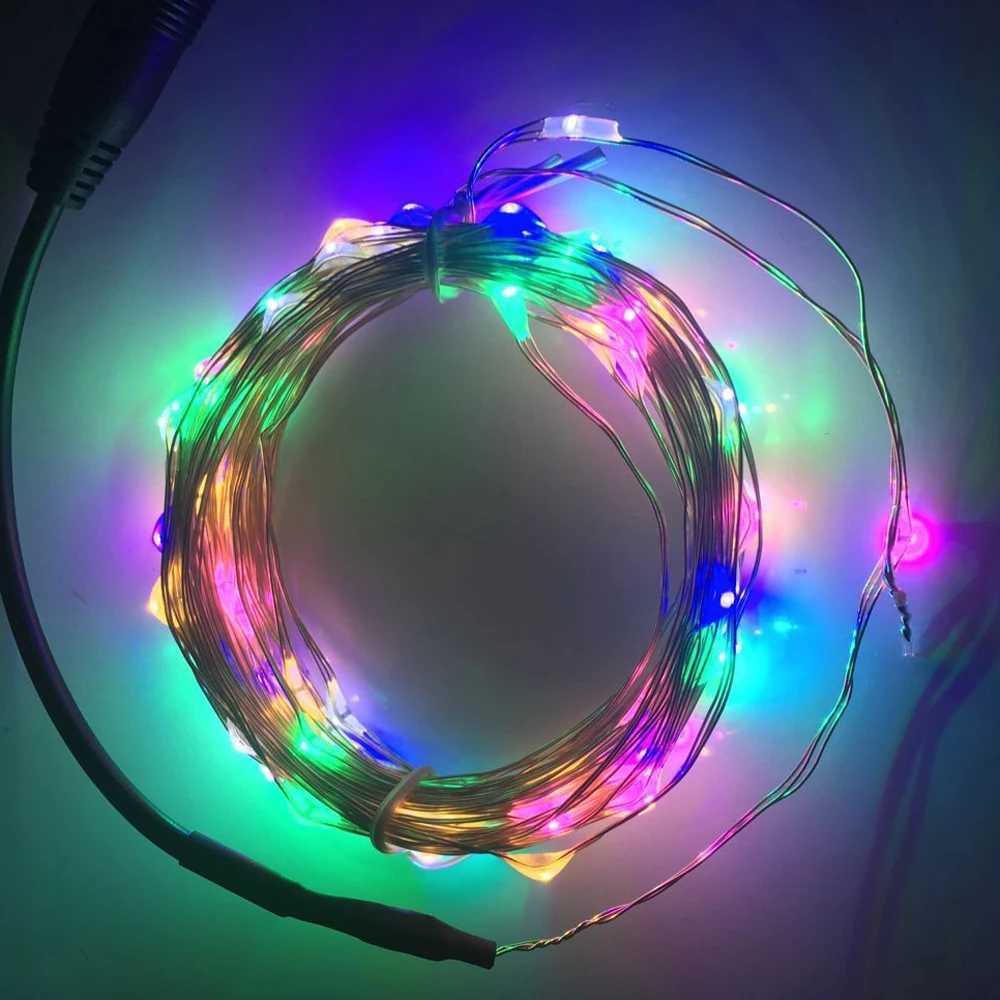 10M 5M 100 50 LED 3XAA Battery LED String Lights for Xmas Garland Party Wedding Decoration Christmas Tree Flasher Fairy Lights W250701