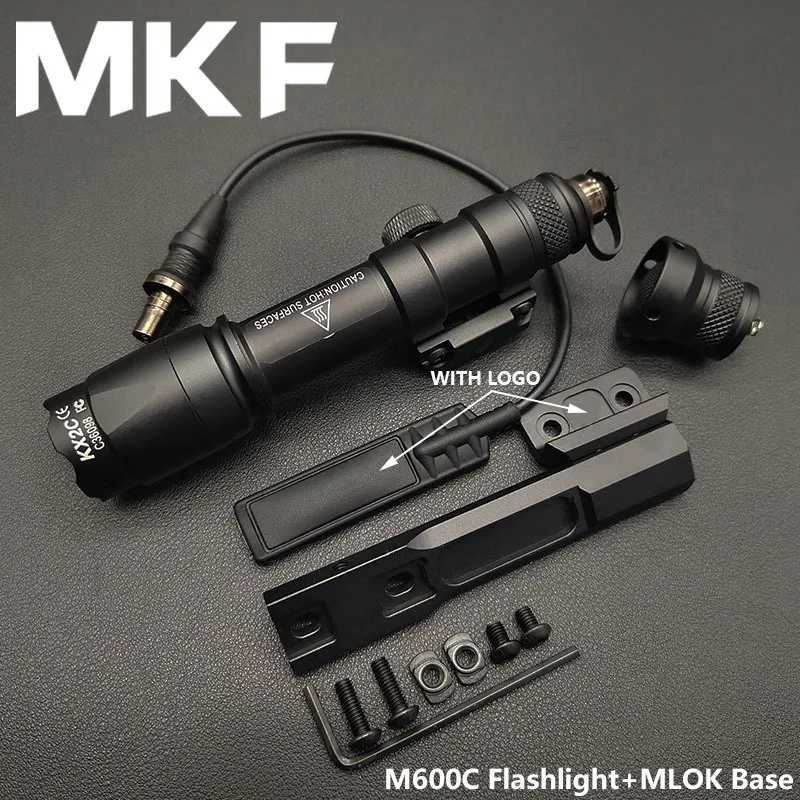 Tactical SF M600C M600 M300 M300C Flashlight LED Tactical Scout Light Rifle Weapon Torch Hunting Spotlight Pressure Switch Pad XJ250701