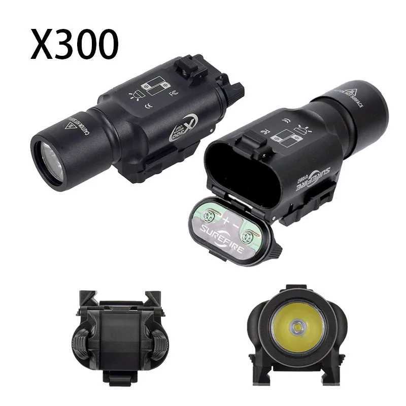 Tactical Weapon Light X300 Ultra Pistol Gun Surefire X300U M300 M600 Airsoft Handgun Scout Flashlight Glock MLOK Picatinny RailXJ250701