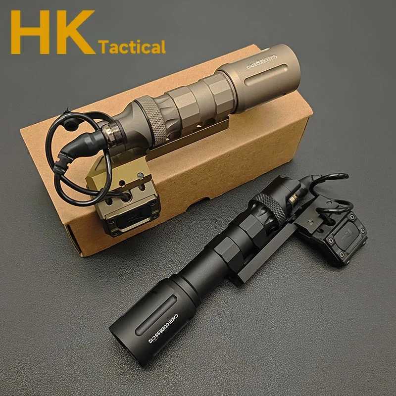 Tactical with Original Scout Light Metal Flashlight with Modbutton Switch Airsoft Weapon Light Offset Mount Hunting XJ250701
