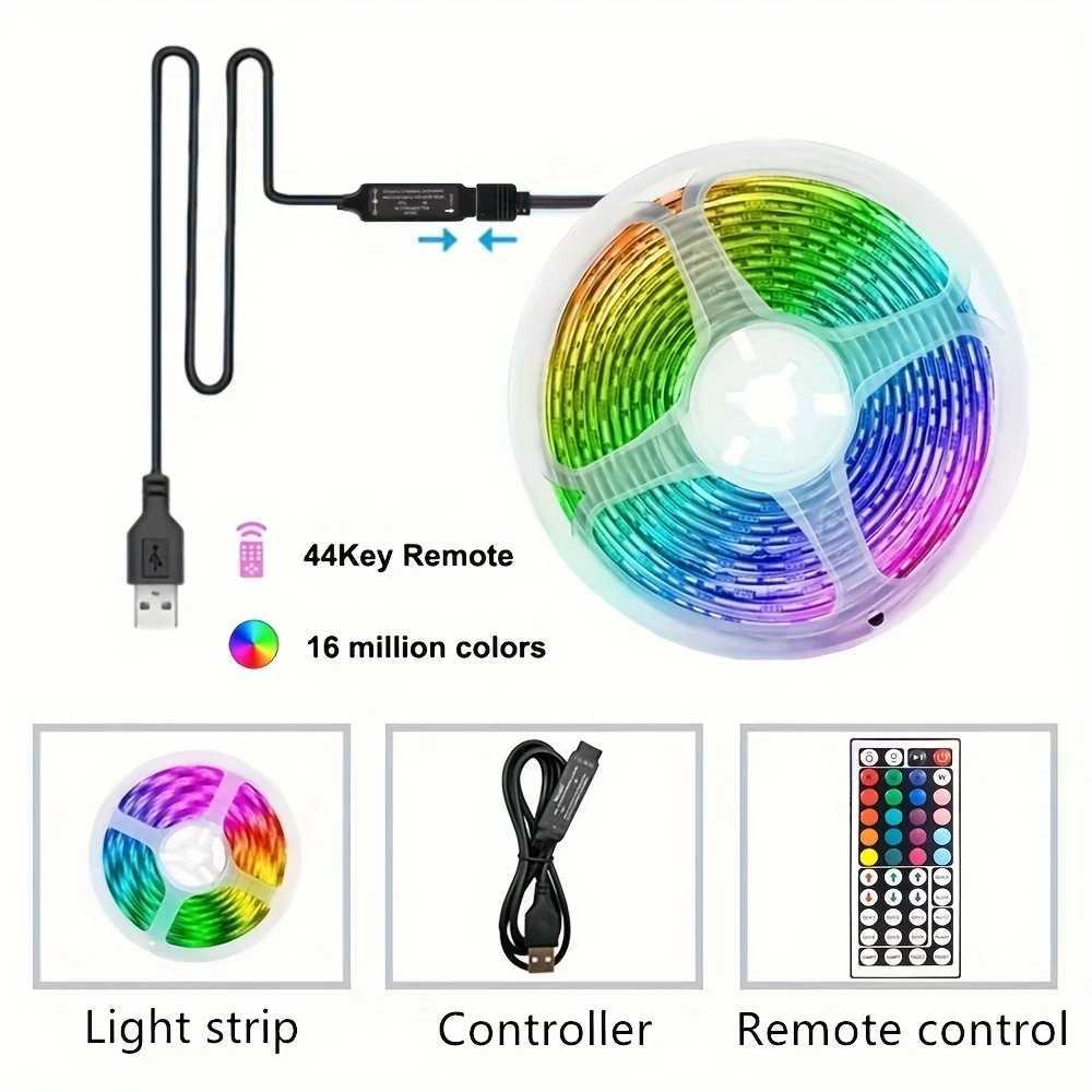 USB LED Strip Light APP Control IR Bluetooth Tape RGB IR Bedroom Living Room Self-adhesive TV Backlight Remote Lamp Diode Lights W250701