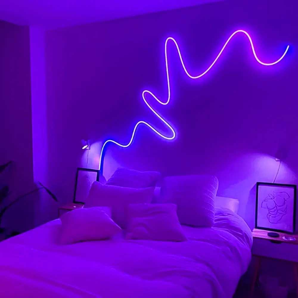 5M Neon LED Strip Lights USB 5V Strip IP65 Waterproof Control LED Flexible Diode Decoration for Home Living Room Decor Lighting W250701