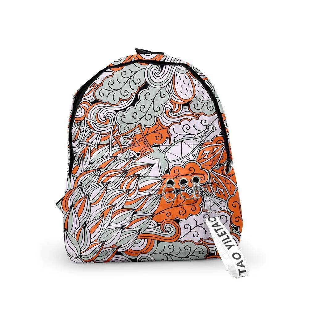 Fashion Novelty Ethnic style Boys/Girls pupil School Bags 3D Print Keychains Oxford Waterproof Cute Small Backpacks