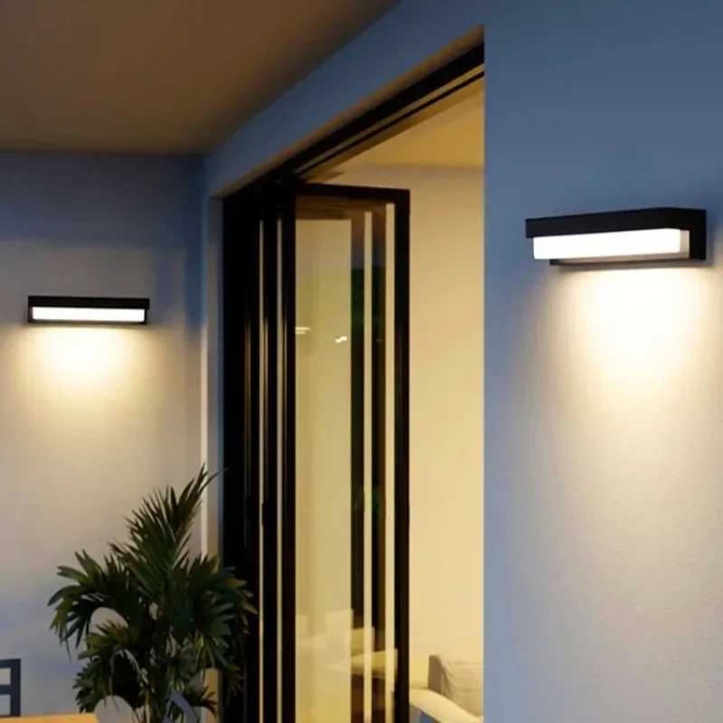 Solar LED Wall Light IP65 Waterproof Outdoor Wall Lamp with Motion Sensor Garden Balcony Decor Villa Door Number Indoor LightingXJ250624