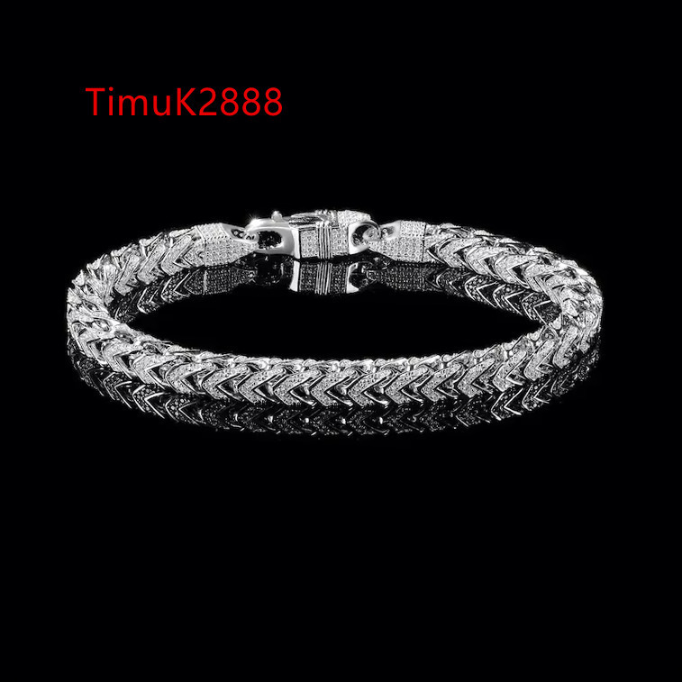 Hiphop 6mm Moissanite Franco Chain Necklace Bracelet 925 Sterling Silver VVS Iced Out Moissanite Chain