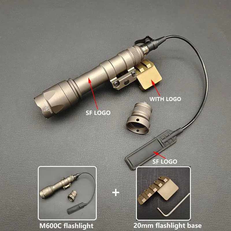 Tactical Airsoft SF M300 M600 M600C Flashlight M300C Hunting Weapon Light Momentary Remote Switch Fit Keymod M-Lok Picatinny XJ250701