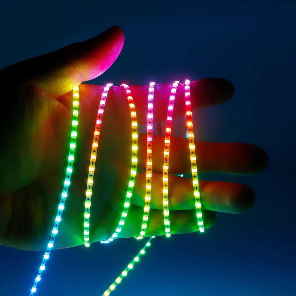DC5V/12V RGB Dream color changing LED Strip Lights WS2812 2020 Ultra Narrow 2.7mm 160Leds/m Smart individually addressable Digit W250701