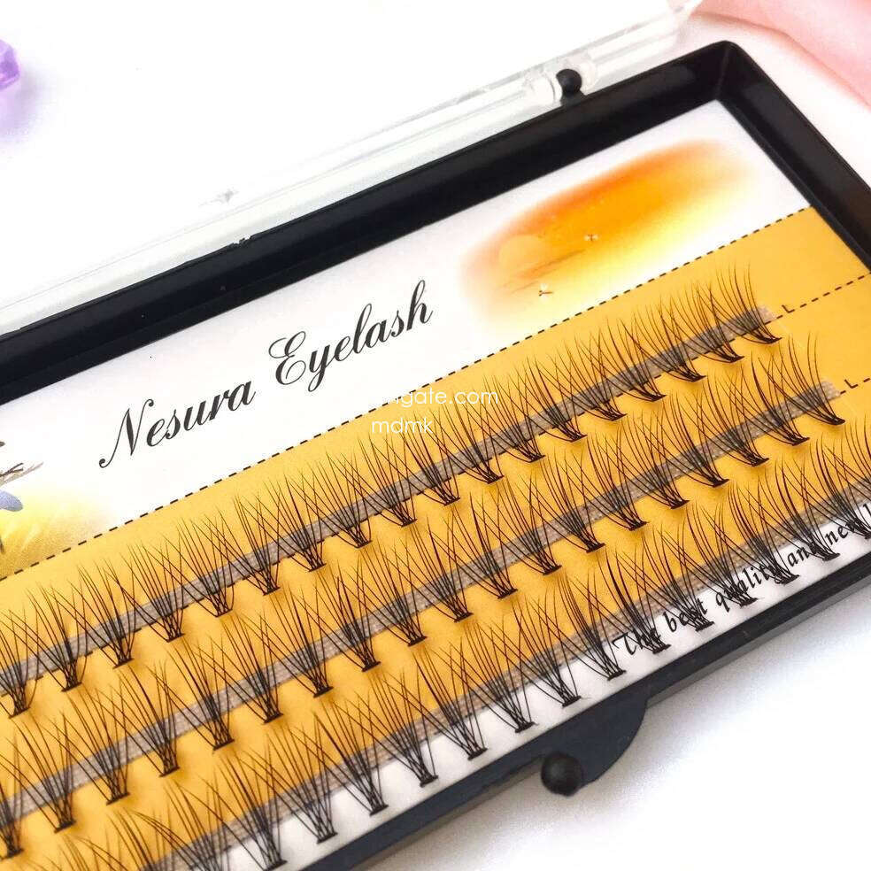 1 box 60 clusters 10/20D extension individual eyelashes, Natural Thick False Eyelashes, , Individual Eyelash Bunche X250702