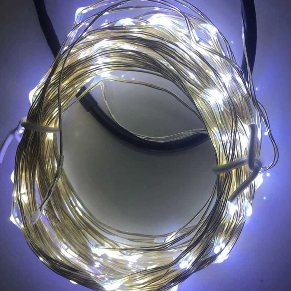 10M 5M 100 50 LED 3XAA Battery LED String Lights for Xmas Garland Party Wedding Decoration Christmas Tree Flasher Fairy Lights W250701