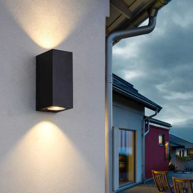Waterproof LED Outdoor Wall Lamp IP65 Upper Lower Lighting Porch Garden Lamp Indoor Bedroom Bedside Home Decor Wall Light XJ250624