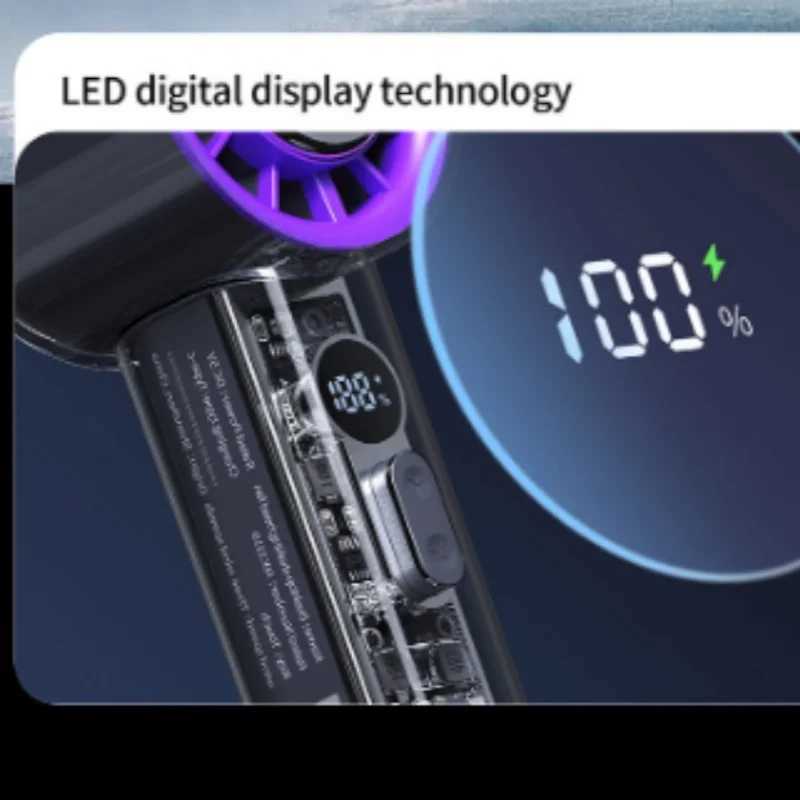 Portable Electric Fan Semiconductor Refrigeration Handheld Fan 3000mAh Rechargeable Cooling Fan Air Cooler Outdoor Ventilator T250702