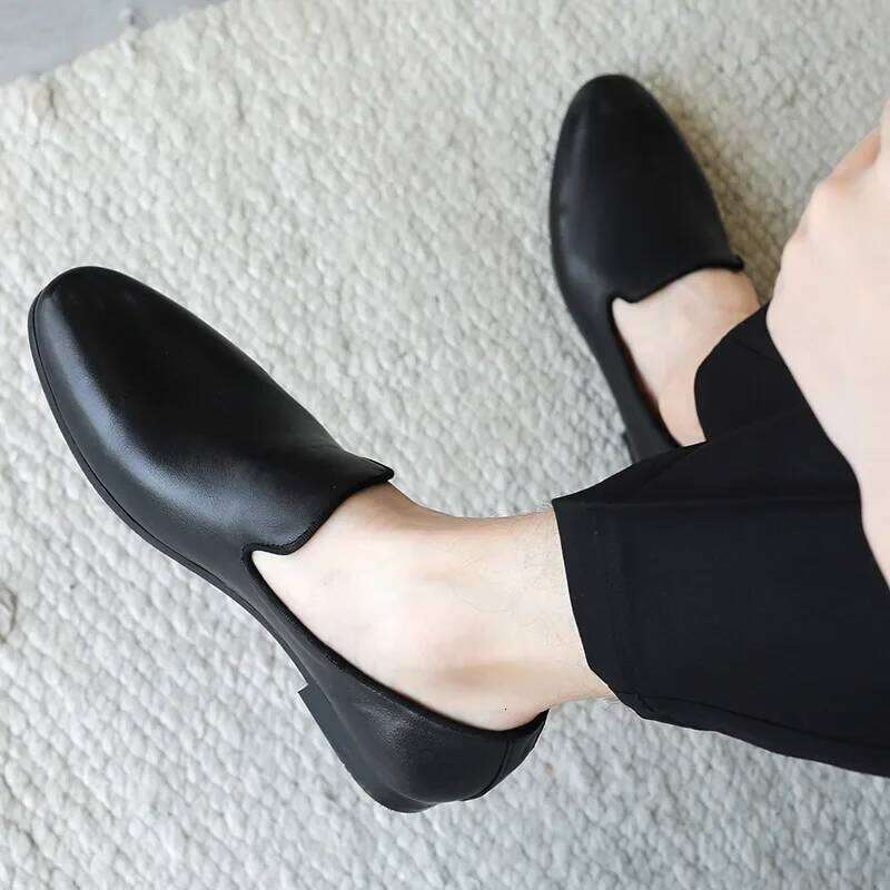 Men's Casual Shoes Genuine Leather Men Trendy Loafers Moccasins Mens Light Comfortable Driving Wedding Flats