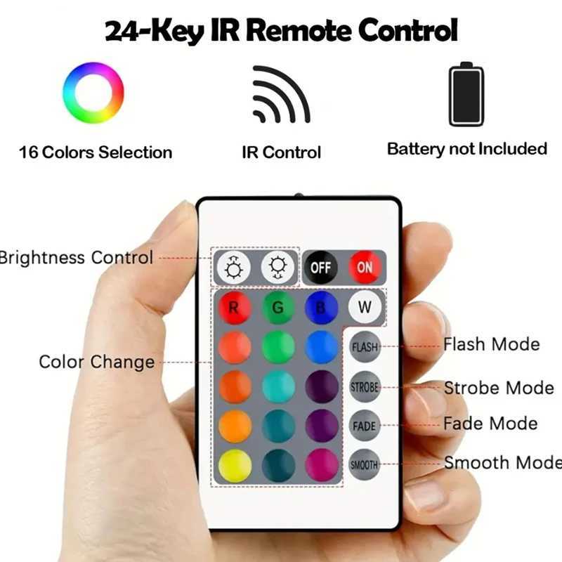 5V 5050 RGB LED Strip Lights AA Battery RGB LED Lights Smart Control 1-10M RGB LED Tape Skateboard Bicycle Decoration Lights W250701