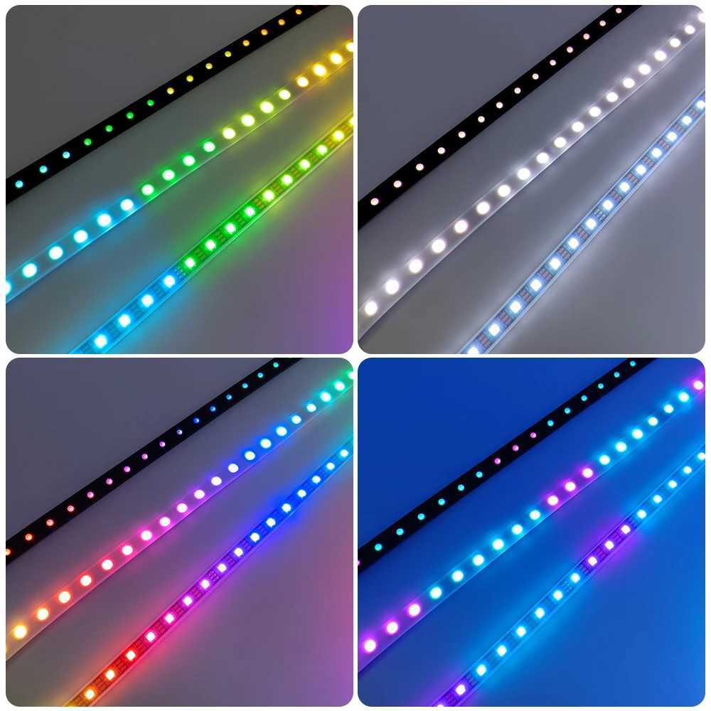 WS2812B LED Strip Individually Addressable IP67 Waterproof With Black White Transparent Cover Tube 10mm 5050 RGB 3Pin 60LEDs/m W250701