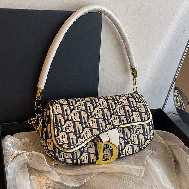 Free Shipping Designer Bag 2025 Shoulder Bag Saddle Bags Luxury Crossbody bag High Quality Women's handbag Purse Leather Print Underarm Bag Class