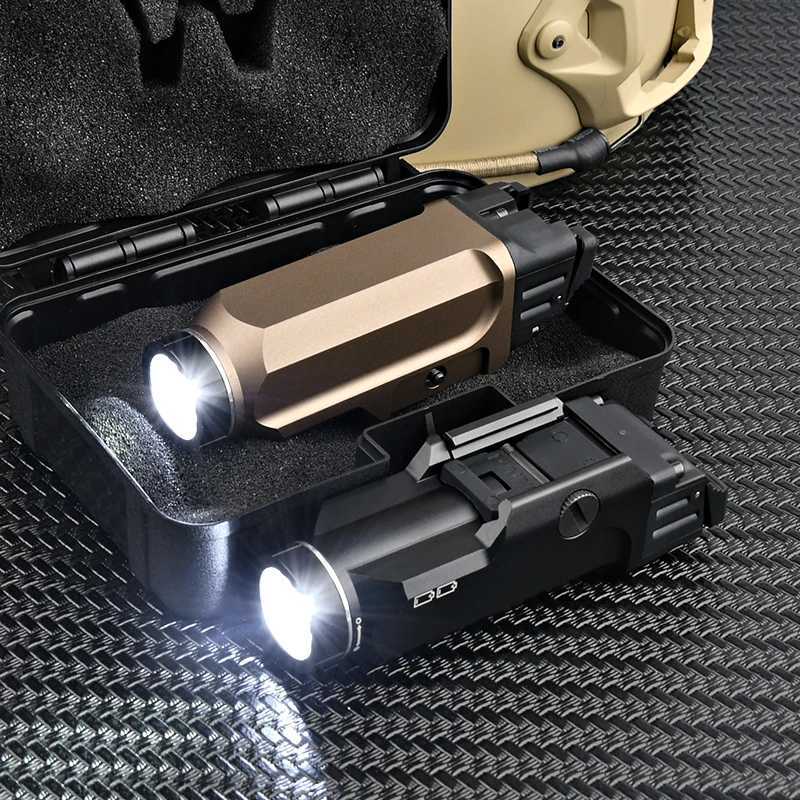 WADSN Tactical 1000lumen Flashlight TR 9 High Power Strobe Scout Light Airsoft Hunting Pistol Lamp For 1913 UNIV System Gear XJ250701