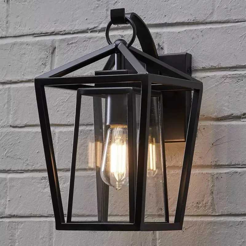 Outdoor Wall Light Fixtures Exterior Waterproof Lanterns Porch Sconces Wall Mounted Lighting with E26 Sockets Glass Shades XJ250624