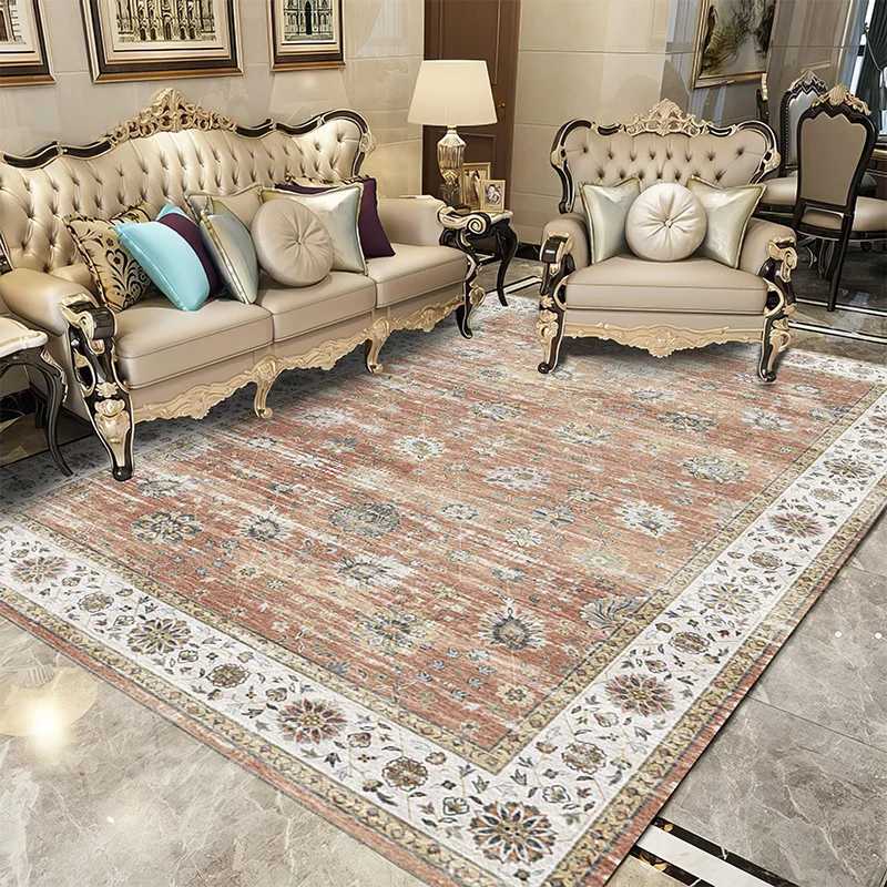 VIKAMA Tribal Rug Summer Tropical Area Rugs Wine Red Traditional Boho Vintage Rug Carpet for Bedroom Dining Living Room Mat D261015 - view 3