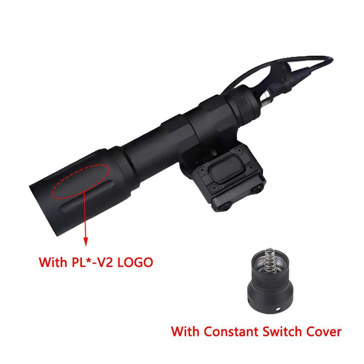 MOD PL V2 Flashlight High 1300 Lumens Tactical Weapon Gun Light With Pressure Remote Switch Spotlight UNIT Hot Button Mount W250701