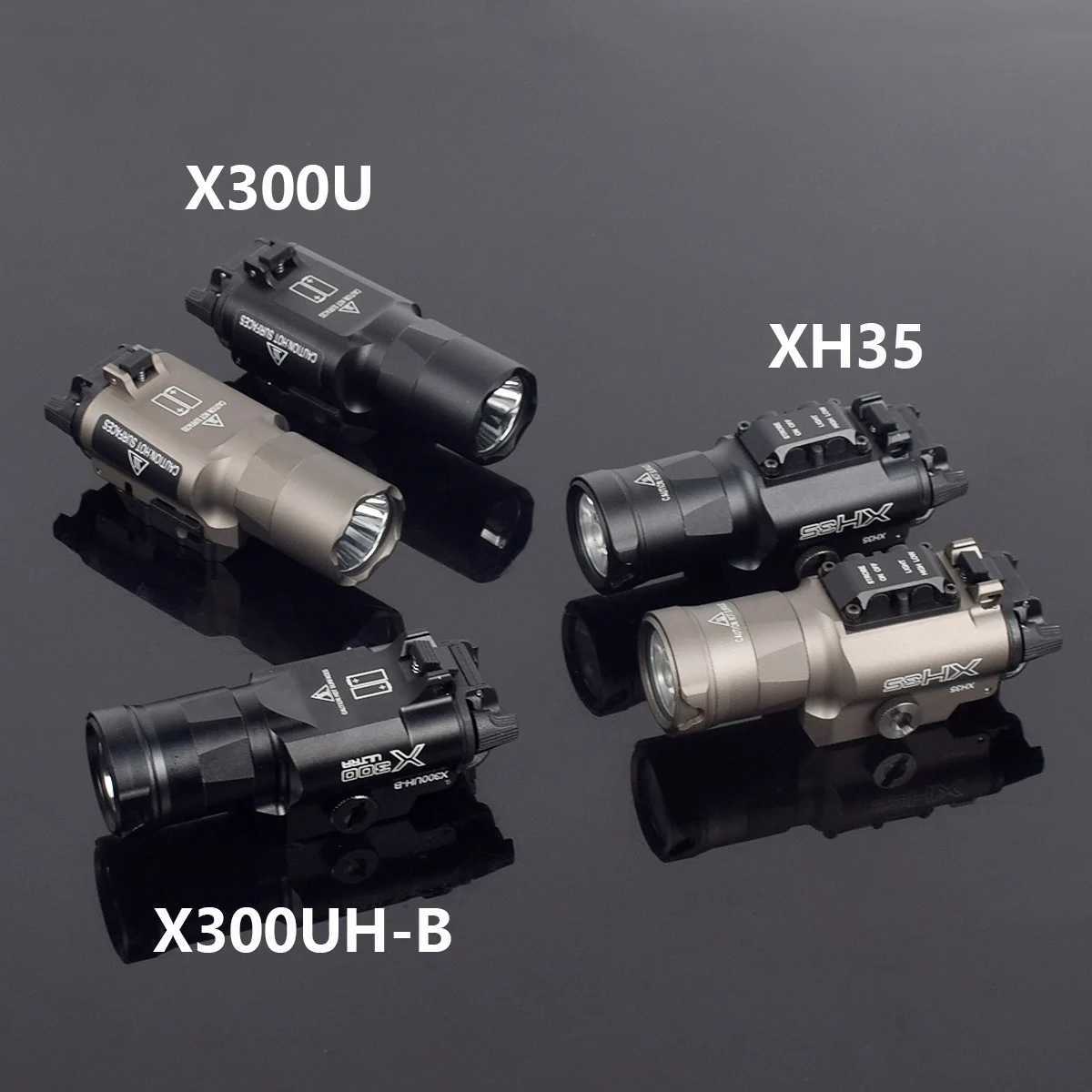 Tactical Surefire X300 X300U X300UH-B XH35 X300V Pistol Scout Light Airsoft Weapon Gun Light Hunting Rifle Strobe FlashlightXJ250701