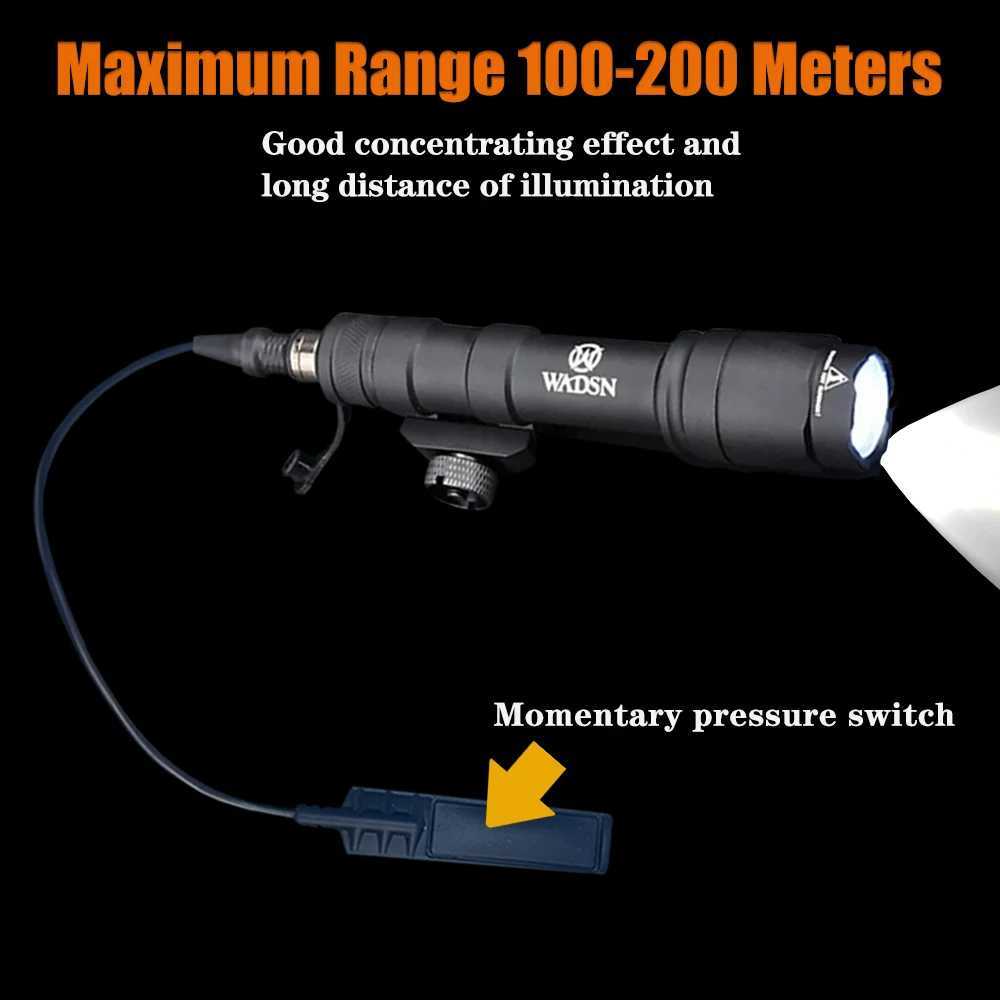 LED Flashlight M600C White Strong Light LED 340 lmMaximum Range 100-200 MetersHunting Scout Airsoft Rifle Tactical LightingXJ250701
