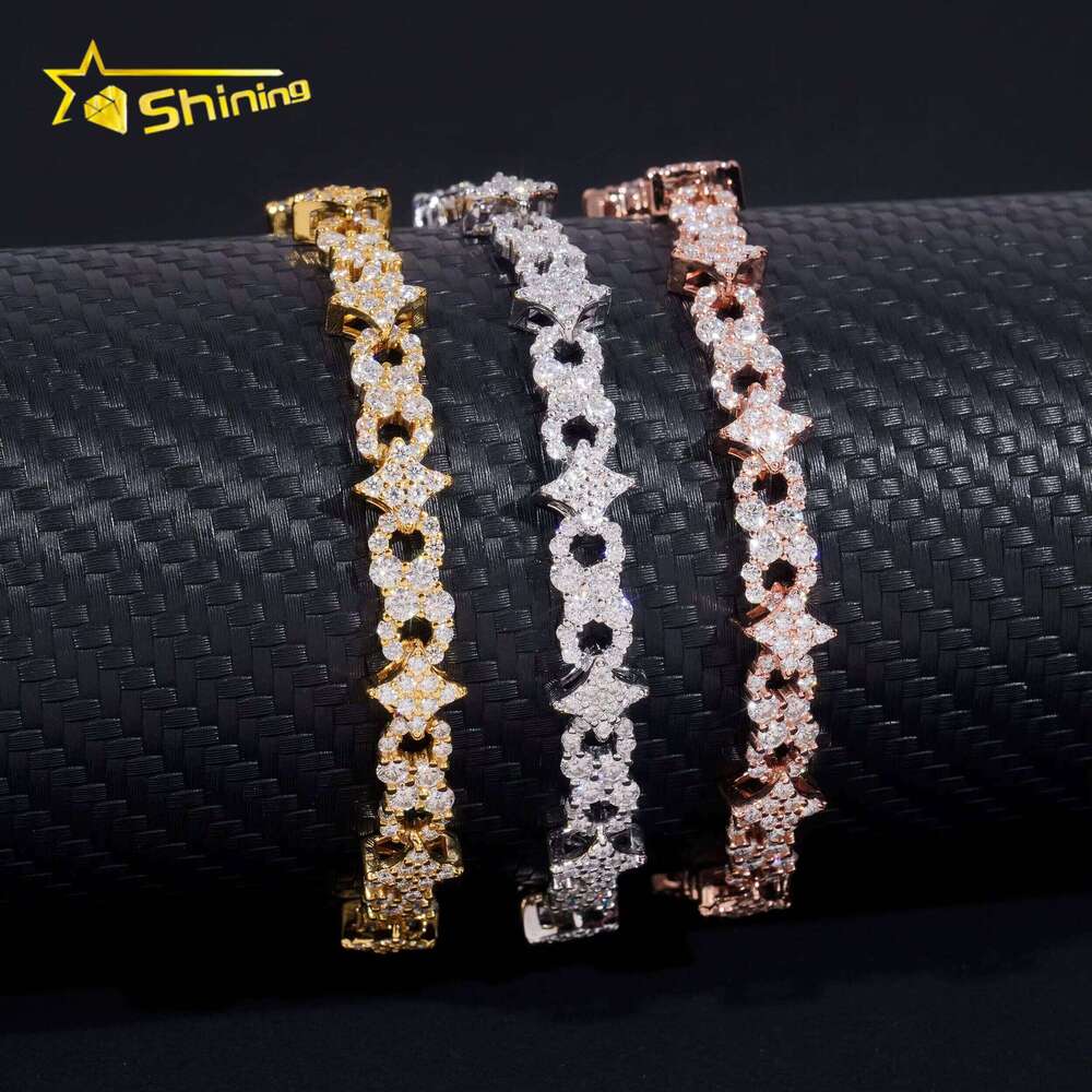 New Arrival Bracelet Pure Sier Pyroxene Pass Tester Fast Shipping Unisex Jewelry