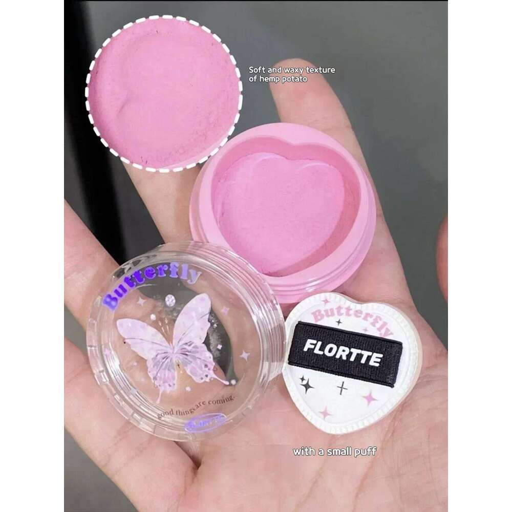 Flortte Air powder Blush Cream Swelling Repair Brightening Highlight Thin Glittering e Desire Natural Nude Makeup Powder Puff X250702