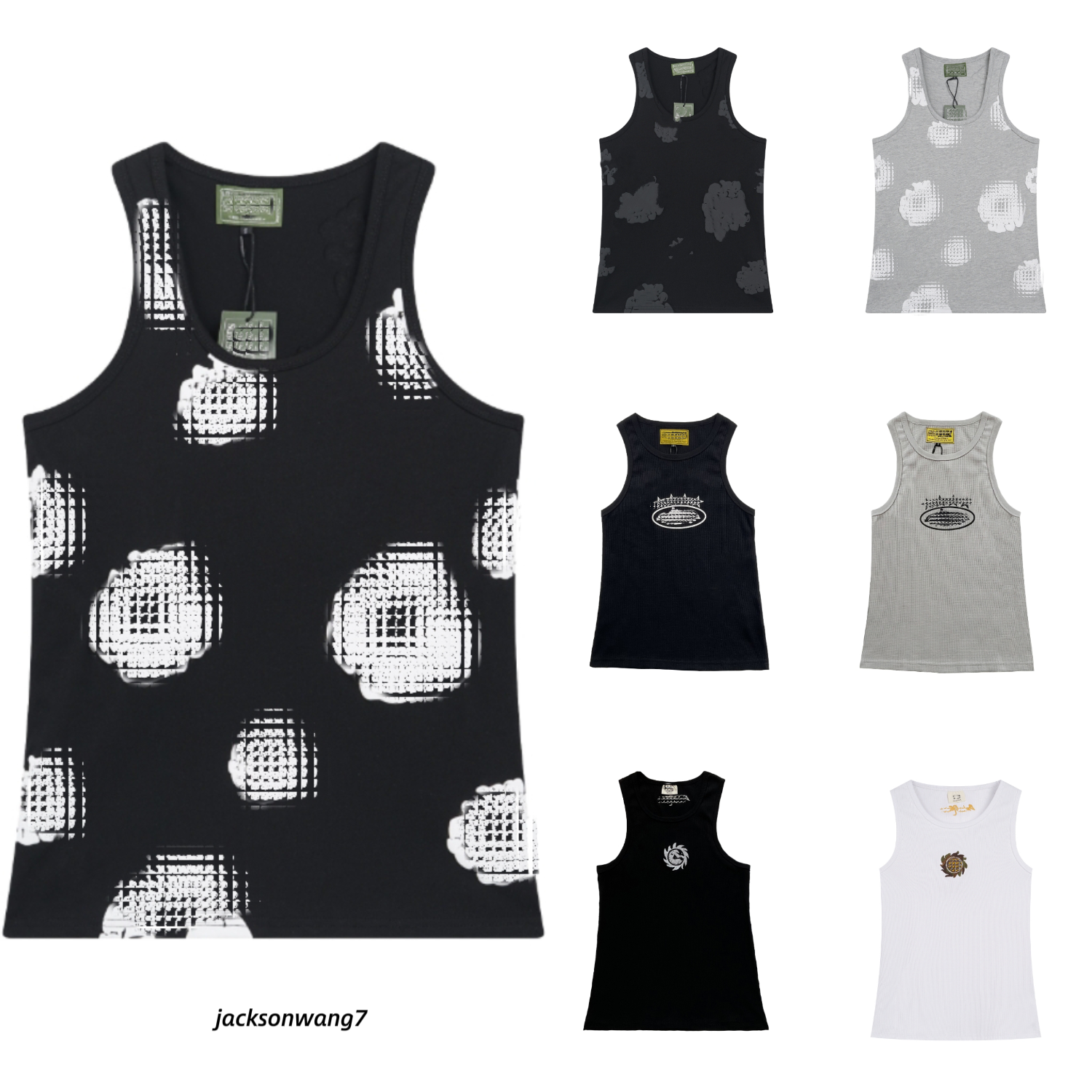 designer tank top High-quality Mens T Shirt Sleeveless Fashion Pure Cotton Fiess Running Sports designer t shirt vest Summer Tight fiess Vest hemd shirts