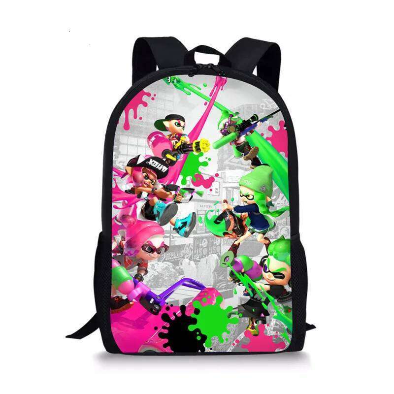 Fashion Novelty Cool Splatoon 2 Notebook pupil School Bags 3D Print Oxford Waterproof Boys/Girls Laptop Backpacks
