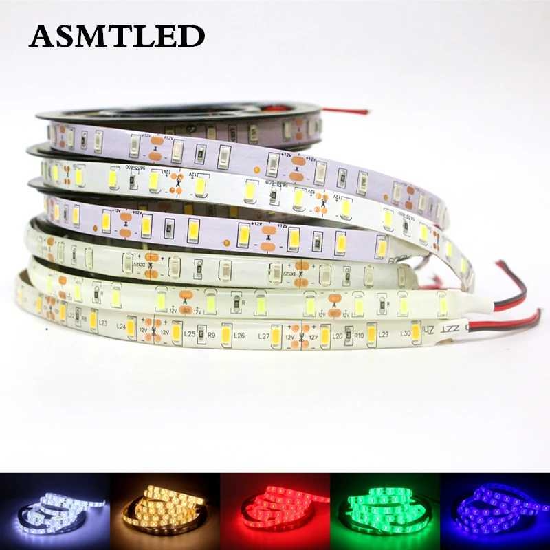 0.5m 1m 2m 3m 4m 5m 60leds/m SMD 5630 Flexible LED Strip Light 12V IP30 IP65 Waterproof LED Tape for Home KTV Bar Holiday Light W250701