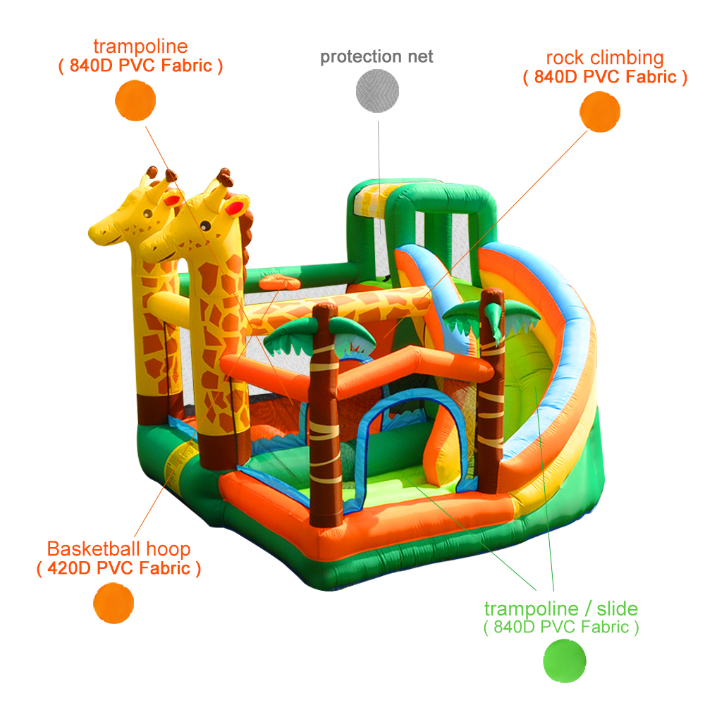 Stylish Castled Frame Combined with Extra Protective Padding: Perfect Family Fun Jump Mat