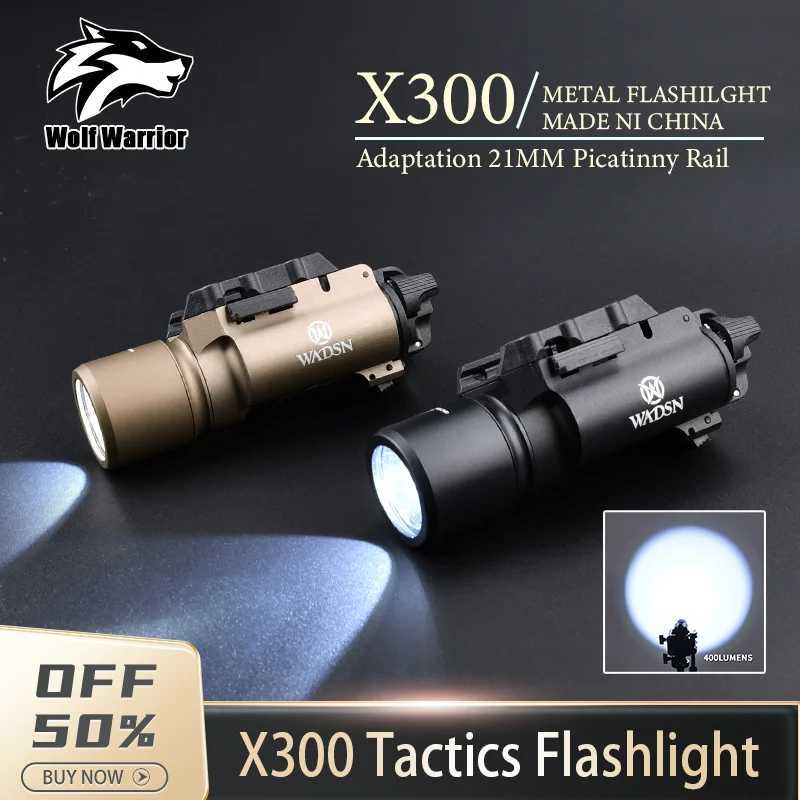 Tactic X300 Ultra LED Weapon Light Pistol LED White light Fit for 20MM picatiny Rail Hunting weapon AIrsoft flashlight XJ250701