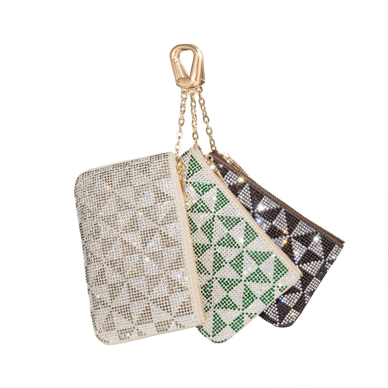 Lacel Urwebin Stylish Shiny Diamond-Studded Compact Makeup Bag