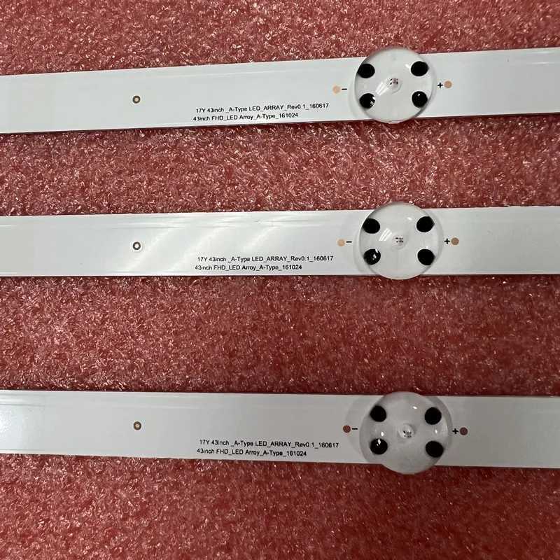 LED Backlight strip(3) for TV 43UJ635V 43UJ675V 43UK6300PLB 43UJ651V 43UJ634V 43UJ630V 43UJ561V 43UJ655V LC43490059The LC43490058A W250701