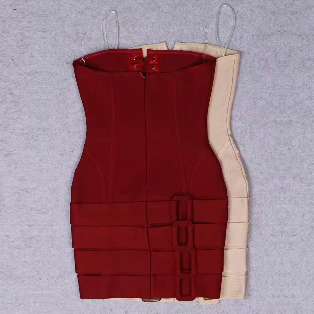 Summer new classic girlie stretch lightweight dress with drawstring bra band