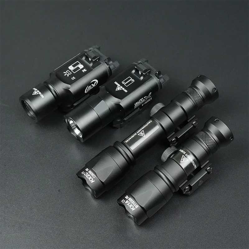 US Warehouse M600C M600 M300 X300U Ultra Tactical LED Scout Light Rifle Weapon Flashlight Hunting Momentary Pressure Switch XJ250701