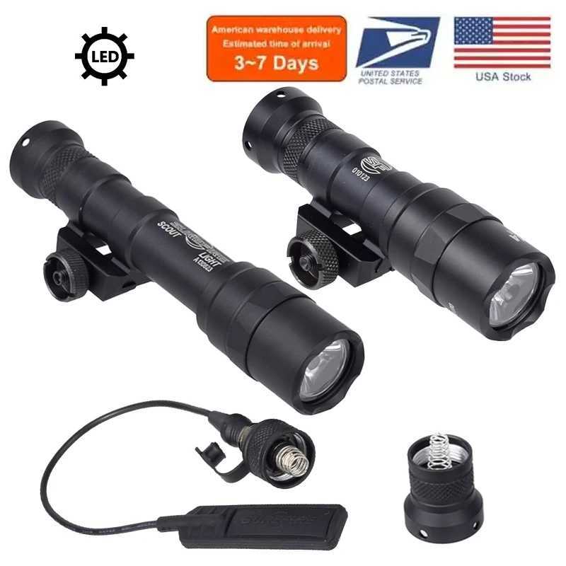 American Tactical Surefir M300B M300C M600B Weapon Gun Light Remote Pressure Switch LED Flashlight Torch AR15 Hunting 20mm Rail XJ250701