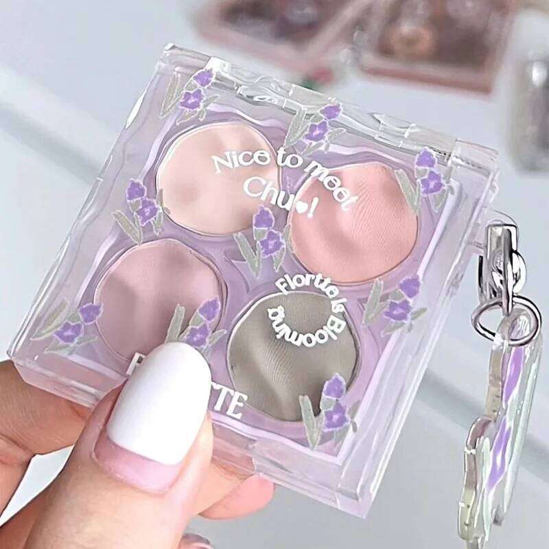 FLORTTE Esther Bunny Four-color Shadow Eyeshadow Palette With PendantShimmer Matte Long Lasting Waterproof Eye Makeup X250702