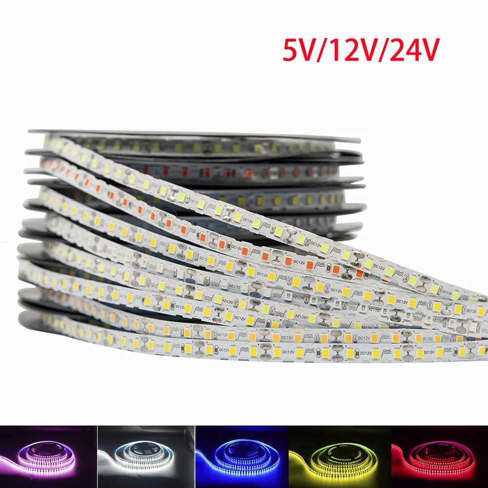 5V 12V 6mm S LED Strip Light SMD2835 120Leds/m for DIY Sign Neon Flexible Silicone Tube Bar Foldable String Lamp W250701