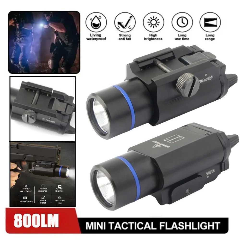 Tactical Weapon Gun Light 1000 Lumens TLR1 LED Flashlight 20mm GLOCK 17 Airsoft Rifle TLR7 Scout Torch Outdoor Hunting Lamp XJ250701