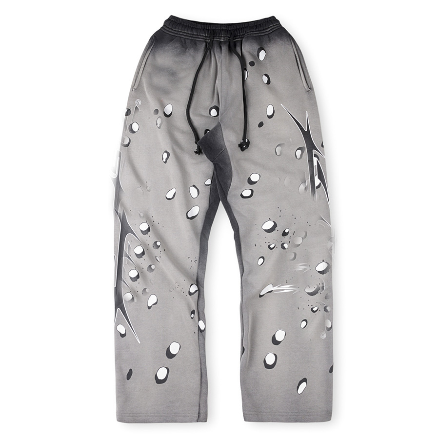 Vintage Sweatpants Pants Men Hip Hop Washed Unisex Print Joggers Drawstring Street Wear Trousers Real Pics 2025