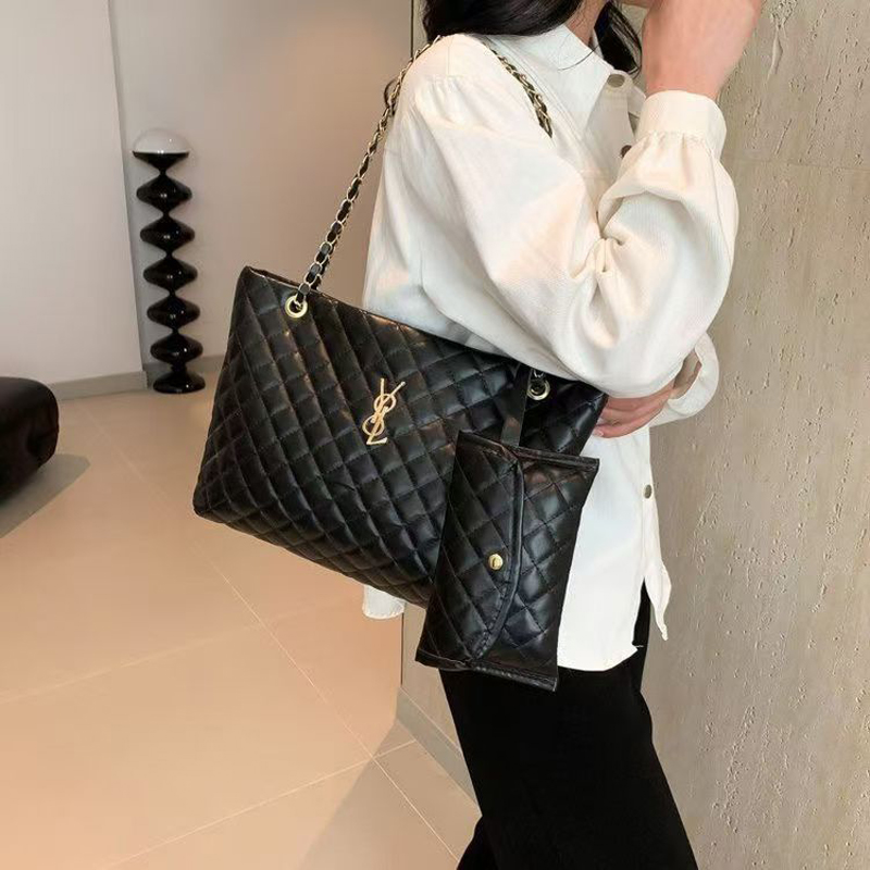 Large capacity designer bag Multiple colors to choose from women's shoulder bag oversized shopping tote bag solid color diamond