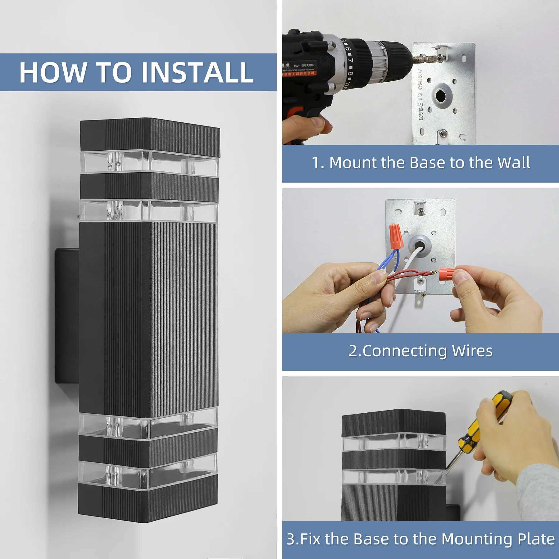 Outdoor Wall Lamp IP65 Waterproof E27 Light Socket Home Garden Decor Wall Sconces Exterior Fixture Balcony Hallway Porch LightingXJ250624